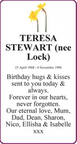 TERESA STEWART (nee Lock)