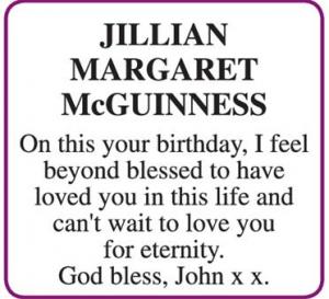 JILLIAN MARGARET McGUINNESS