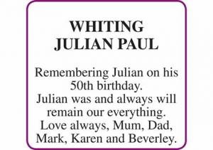 JULIAN PAUL WHITING